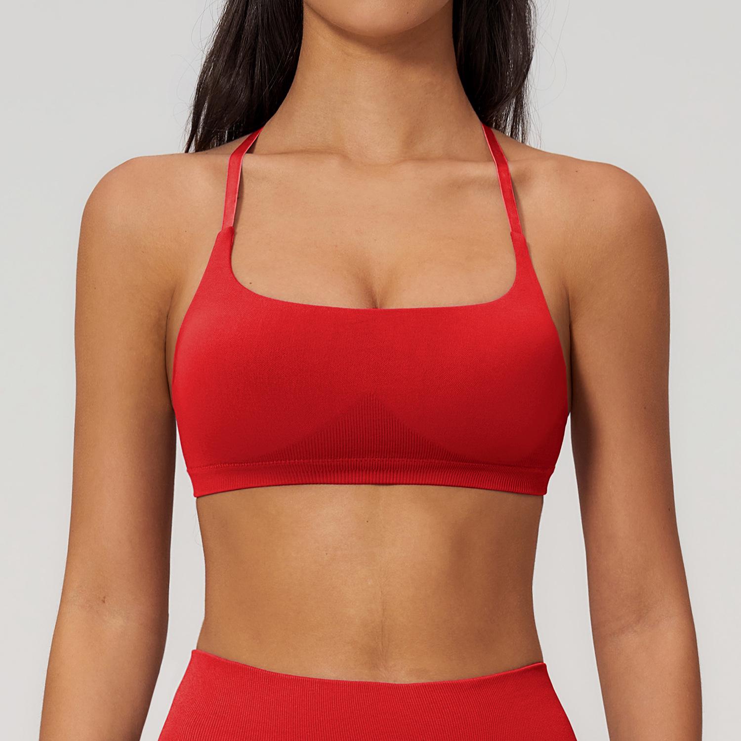 Dare to Show Seamless Cross-back Adjustable Sports Bra for Running & Yoga Medium