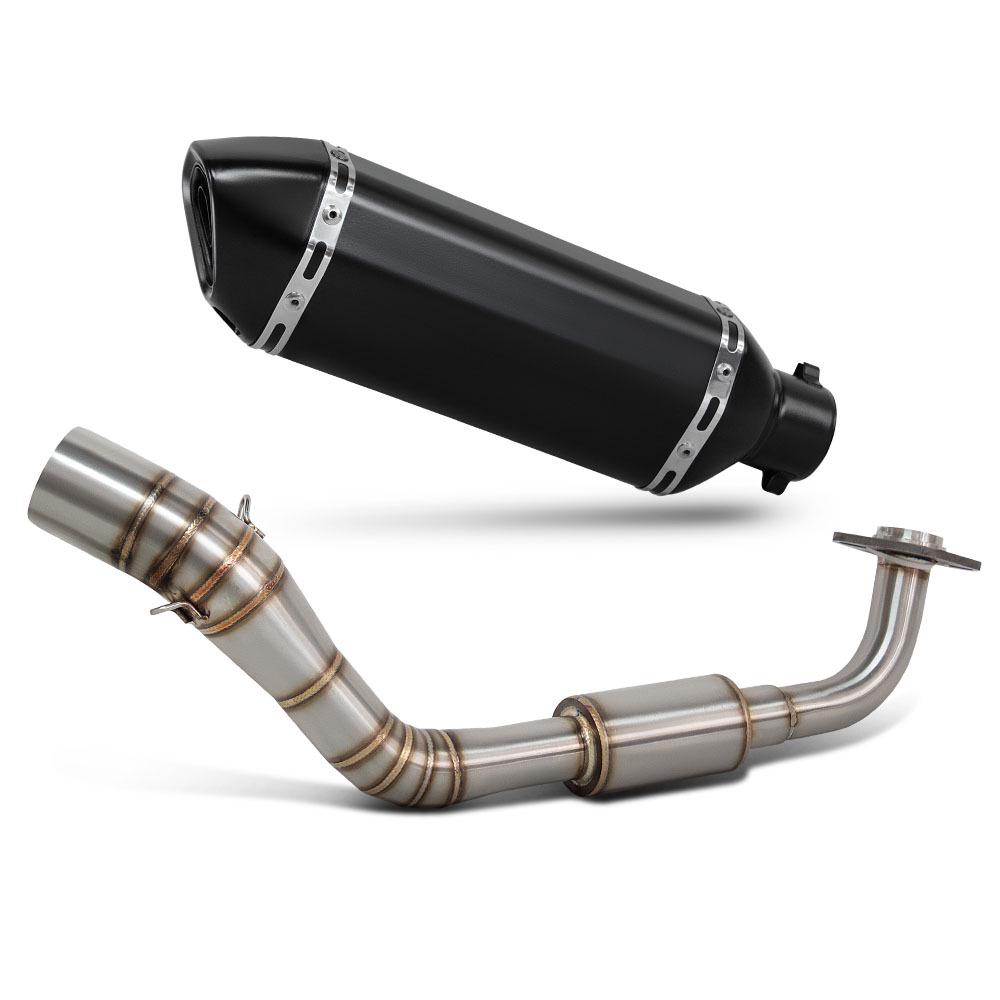 370mm Small Hexagon Exhaust Pipe for Yamaha NVX155 with Integrated Backpressure