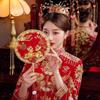 Double-Sided Handmade Bridal Fan for Chinese Style Weddings