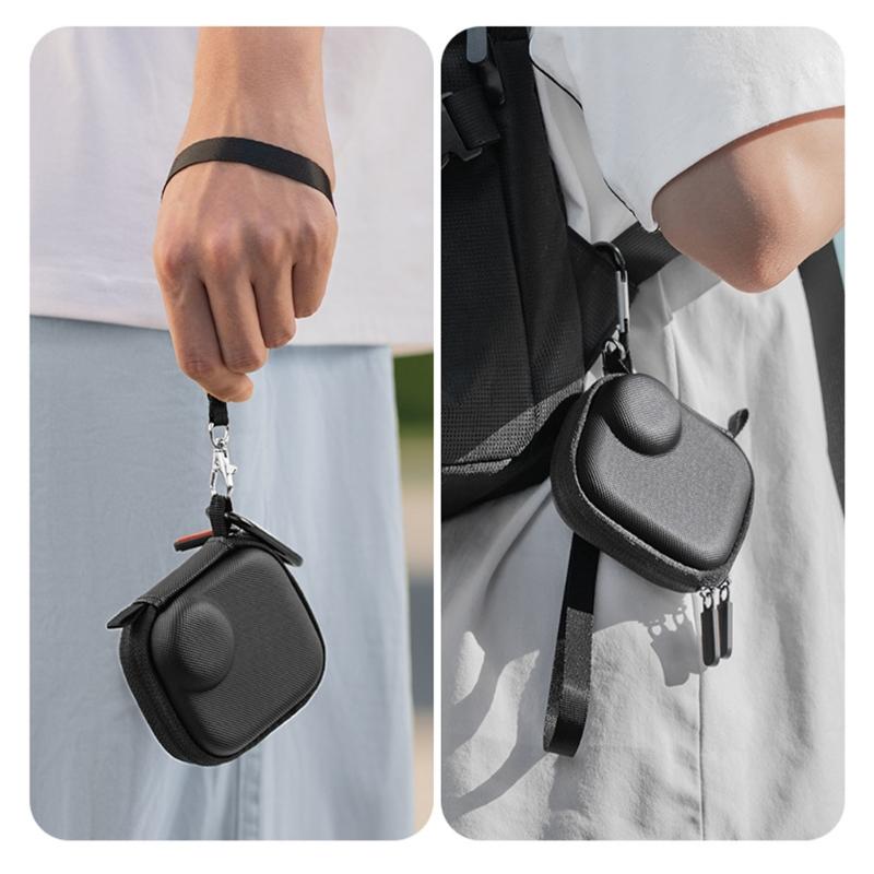 Shockproof Storage Bag Hard Protective Carrying Case For Dedicated Model Camera With Carabiner Clip And Soft Interior
