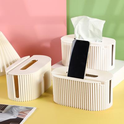 Cable Management Box with Lid Power Stripe Surge Protector Charger Adapter TV Computer Wire Desk Cord Hider Organizer Case Concealer