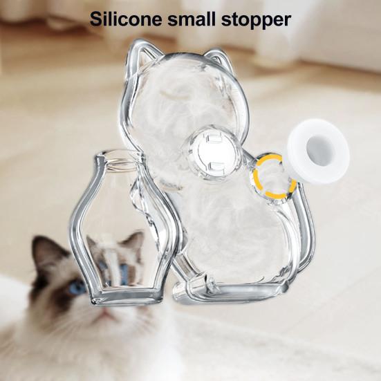 Cat Hair Capsule Cat Transparent Vase Fridge Whisker Holder Magnet Cat Hair
