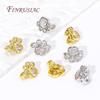 10MM Rhodium/Gold Plated Shiny Zircon Butterfly Spacer Bars 2 Holes Separators For Strand Beads Jewelry Making DIY Accessories