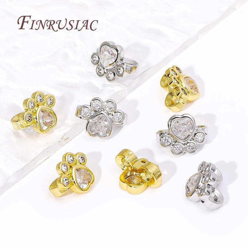 10MM Rhodium/Gold Plated Shiny Zircon Butterfly Spacer Bars 2 Holes Separators For Strand Beads Jewelry Making DIY Accessories