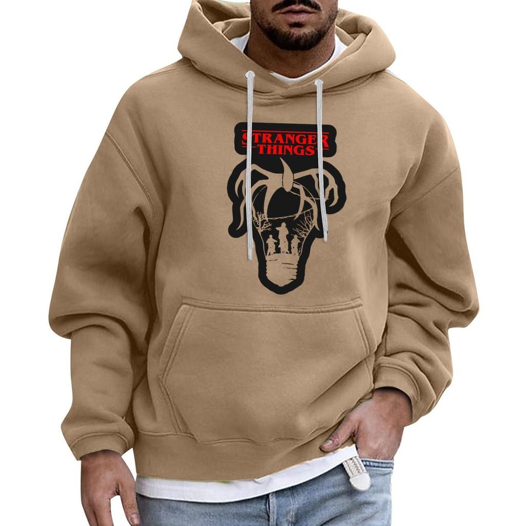 Pánská Sportovní Volnočasová Dlouhý Rukáv S Kapsou S Kapucí Kapuce Mikina