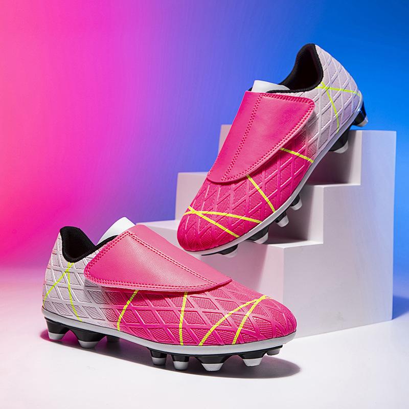 

Children s football shoes low-top Velcro new breathable student professional training shoes long broken nails football shoes 29