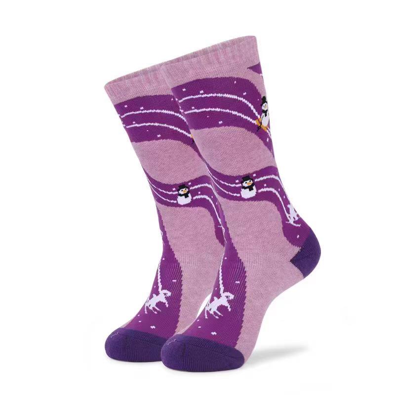 Unisex Quick-Dry Wool Ski Socks for Children and Adults - Warm, Long, and Ideal for Outdoor Sports