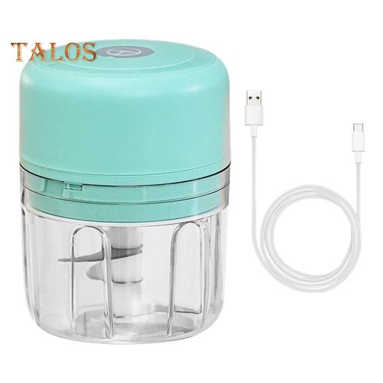 

Электрический измельчитель чеснока 250 мл USB перезаряжаемый мини-овощерезка с магнитным замком безопасности чеснокодавилка для небольших кухонь автофургонов путешествий кемпинга зелёный