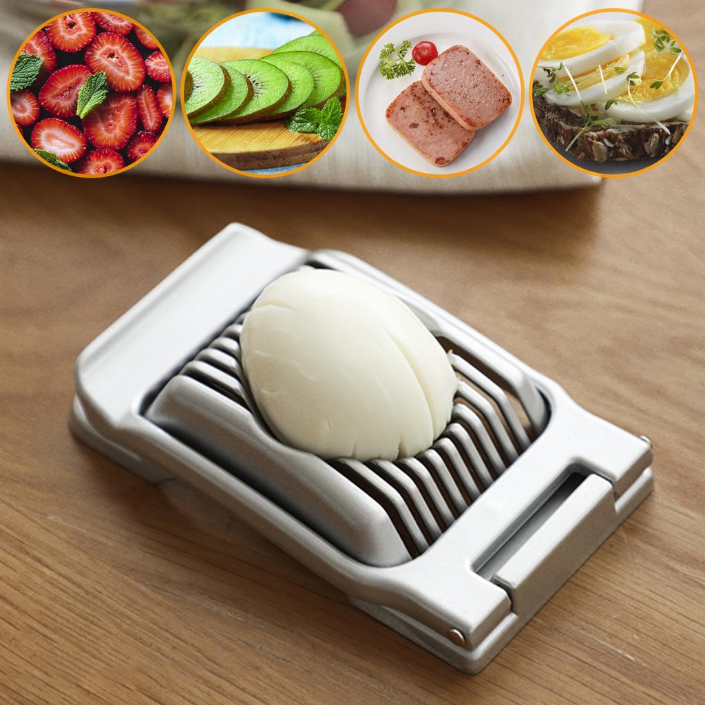 Egg Slicer Cutter Hard Boiled Eggs Multipurpose Egg Cutter Mini Manual Egg Slicer Egg Ham Mushroom Strawberry Soft Fruit