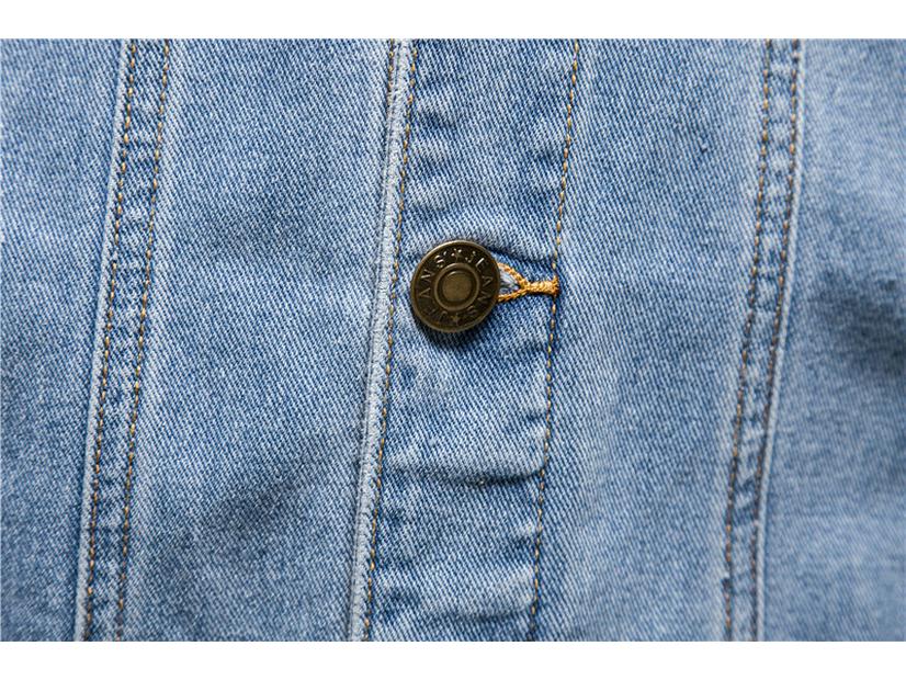 2025 Spring Men's Slim Fit Korean Style Denim Jacket, Plus Size Fashion Casual Cardigan Coat