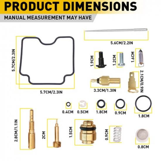 For 1999-2009 Yamaha V-Star 1100 XVS1100 Carburetor Rebuild Kit Oring Heater New