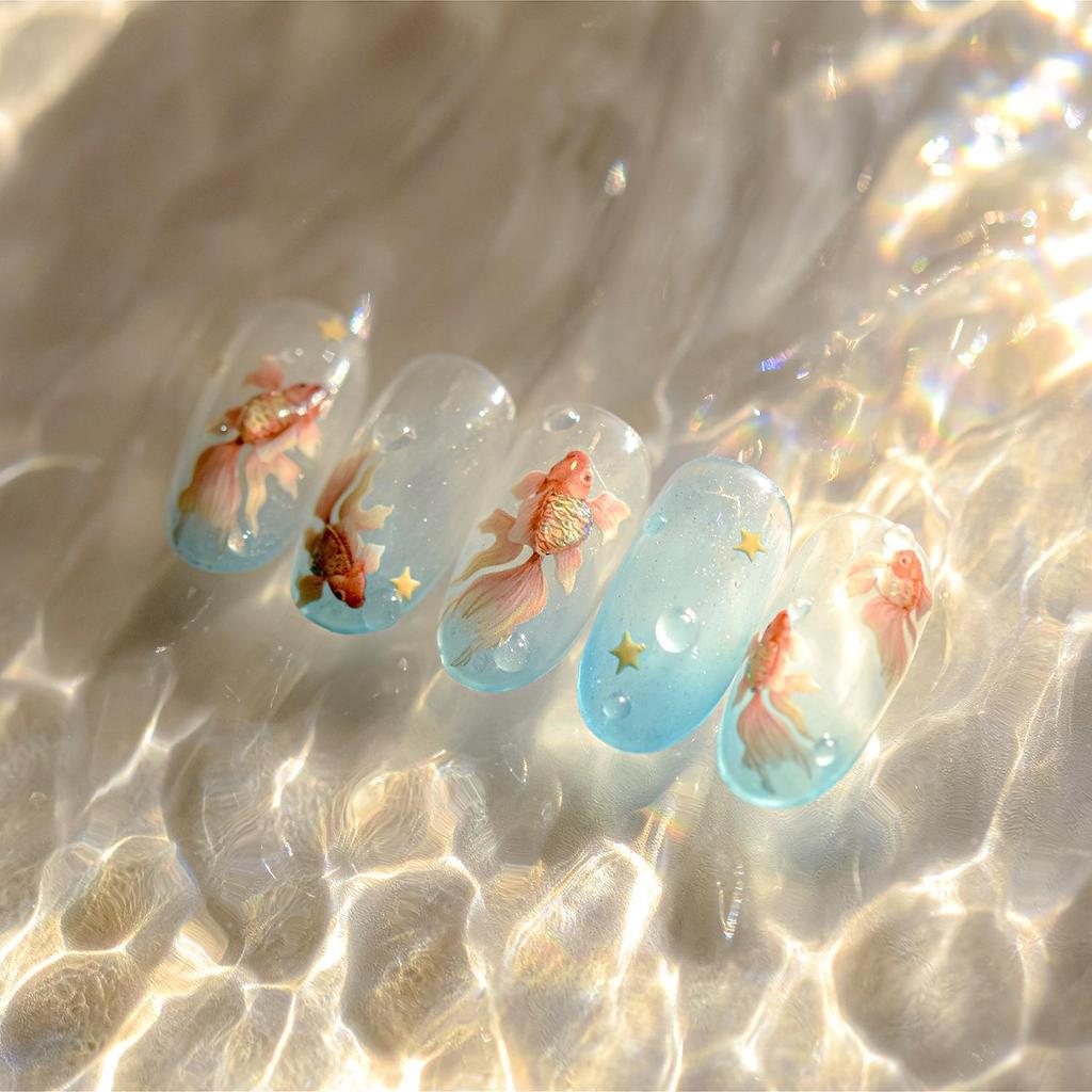 Tomoni Metal Nail Stickers: Popular Japanese Gold and Jade Stationery Nail Art Stickers.