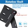 Wopanxye 2pcs 100mm Load Capacity Hinges, Black T Shape Silent Epoxy Coated Wrought Iron