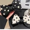 Elegant Polka Dot Bow Clip Bowknot Grab Hair Clip Fashion Ponytail Hair Clip  for Women