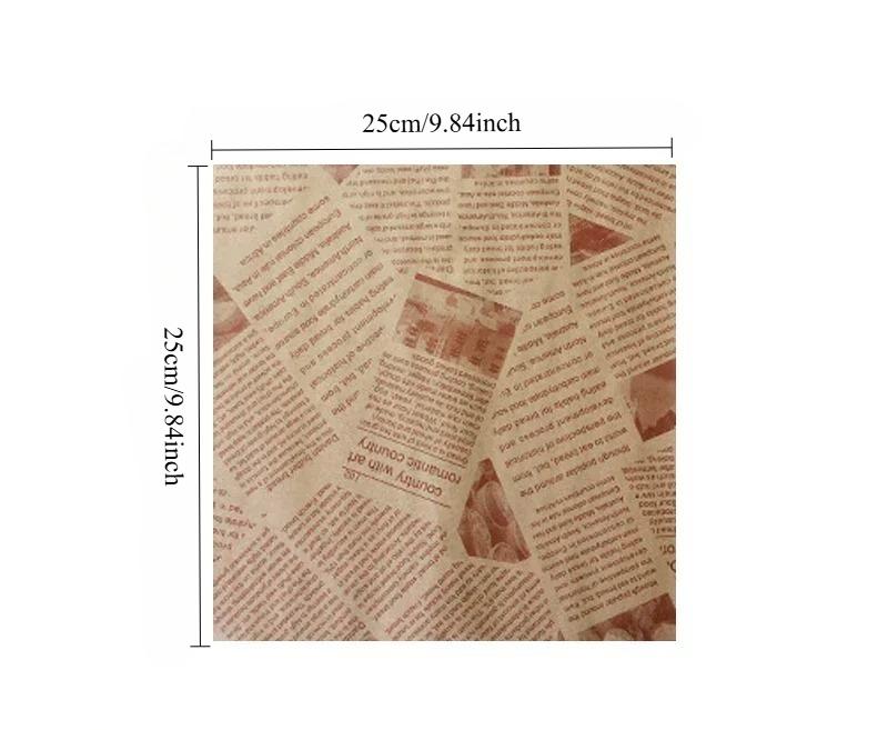 100/1000 Pcs Oil-Proof Paper for Wrapping Burger Bread Fried Food Sandwich Packaging Fryer Air Baking Paper Plate  Accessories