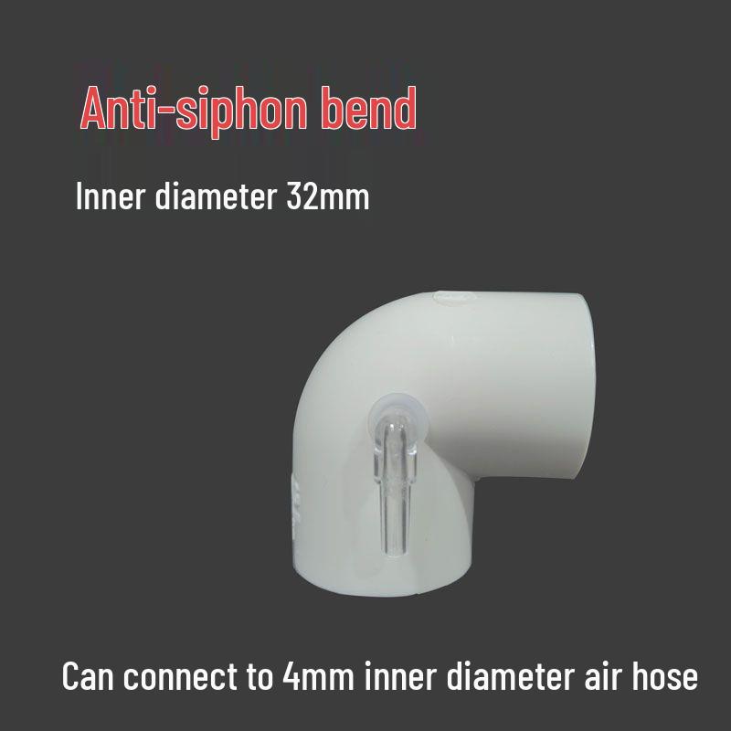 Transparent Anti-Siphon Elbow Pipe Fittings for Fish Tanks - Waterproof, Anti-Backflow, and Anti-Suction Filters