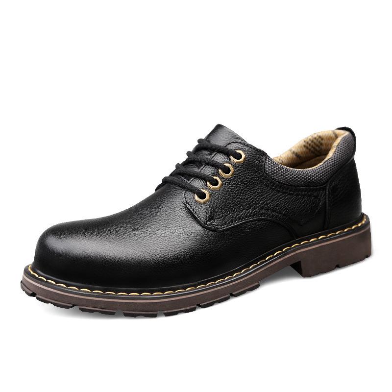 Men s Low-Top Leather Outdoor Hiking Work Boots