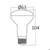 LED-Lampe R63 E27 9W 830lm 6500K – Braytron