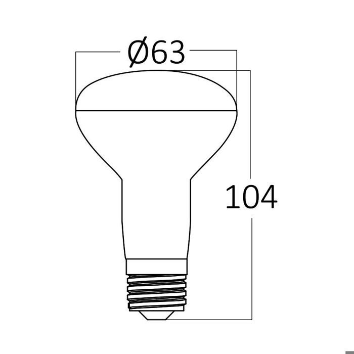 LED-Lampe R63 E27 9W 830lm 6500K – Braytron