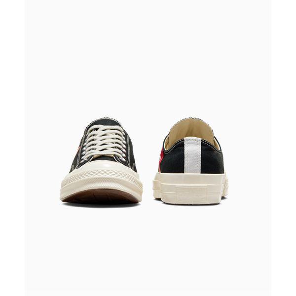 Comme des Garçons PLAY x Converse Chuck 70 Low Schwarz 2023 Unisex Sneaker Rot Reiher A08796C