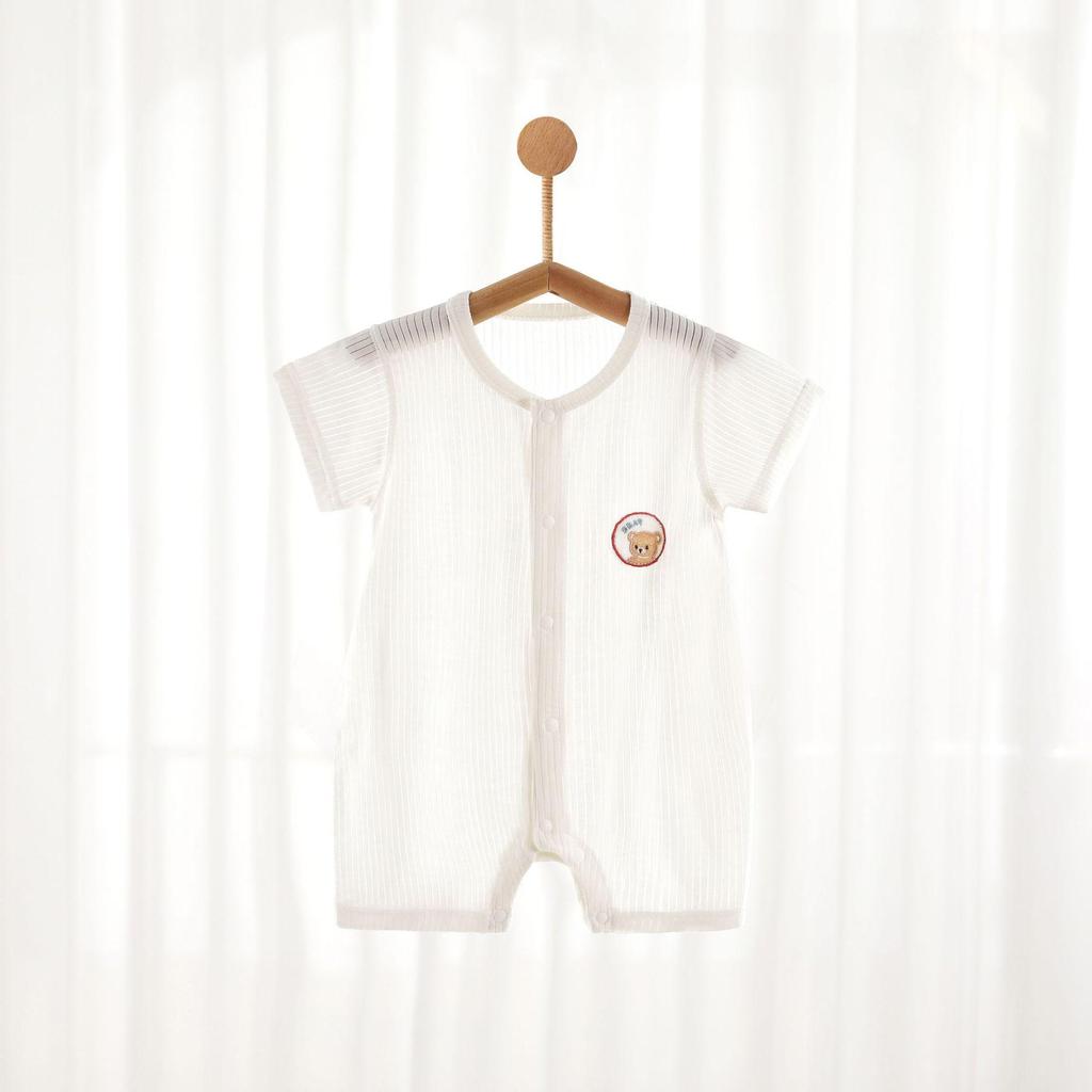 Sommarbabybodys: Klass A Kortärmad Tunn Body Pyjamas med Haremsbyxor