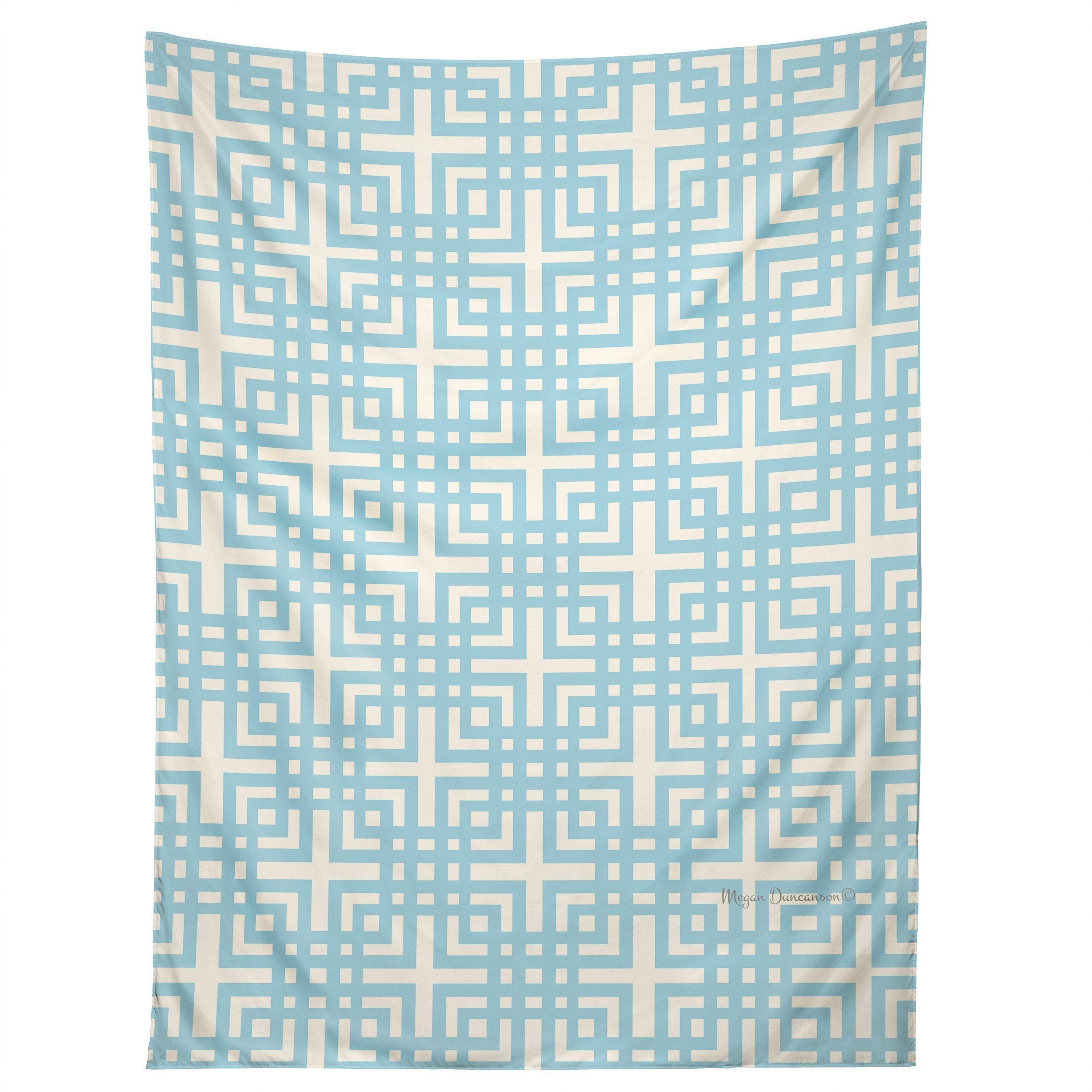 TROPICAL FUSION 12 BLUE PATTERN tapestry 75x100