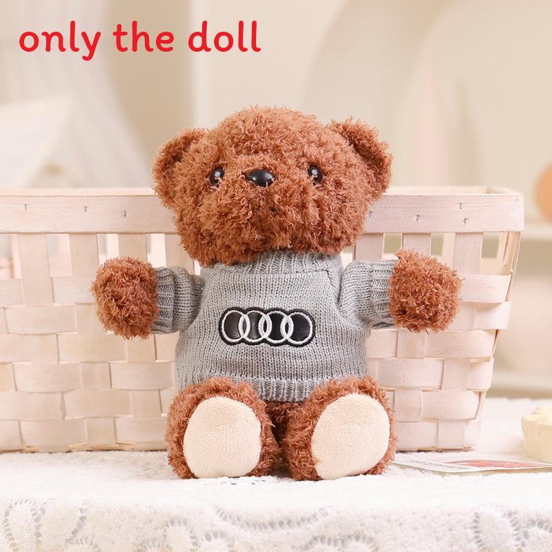 License Plate Cute Pattern Knitted Sweater Teddy Bear Toy Plush