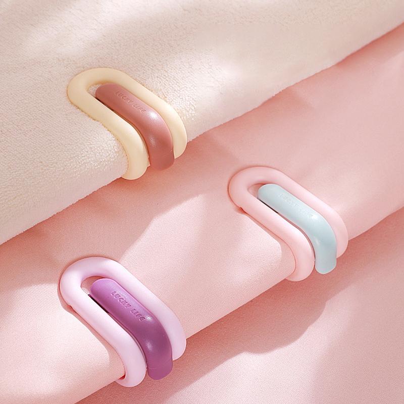 6Pcs Anti-Slip And Needle-Free Mattresses Quilt Holder Bed Accessories Quilt Cover Blanket Clip Tongs Anti-Running Clothespin