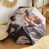 1pc Legendary John Wayne Umbrella Portable Folding Umbrella Iron Frame Hole Bone Structure Outdoor Home Umbrella
