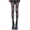 Women Goth Punk Cute Black Mesh Tights Lolita Skull Pattern Fishnet  Jacquard Harajuku Stockings Pantygose Leggings Halloween