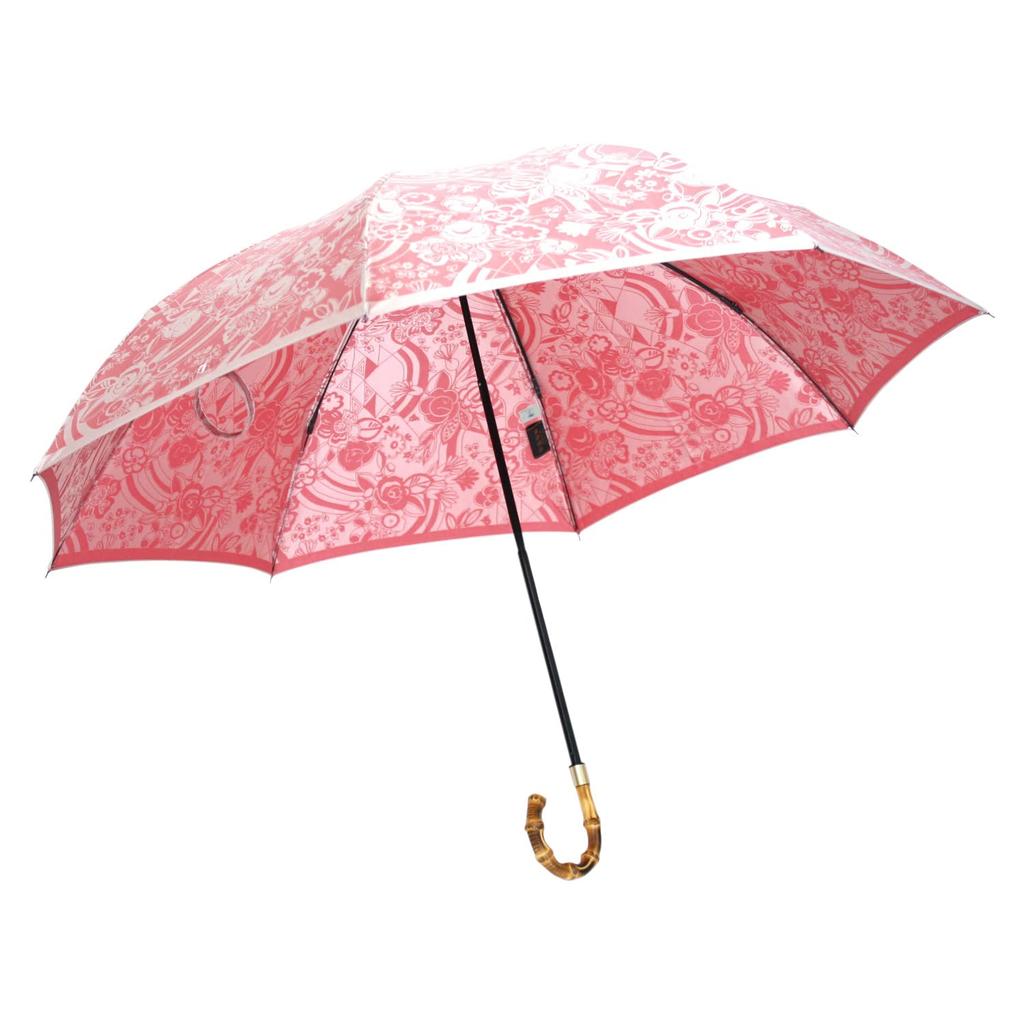 Makita Shoten Folding Mini Kirie Umbrella Made with Premium Koshu Weave Made In Product Number 13660001 Women's (Red) Fabric, Japan,