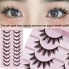 Natural Dense Soft Nude Bridal Eyelashes with Black Hard Stem Support for Daily Wear, Large Capacity