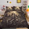 Beauty Skull Printed Comforter Cover Set Twin Size Polyester Bedspreads Man Fashion Design Duvet Cover Set