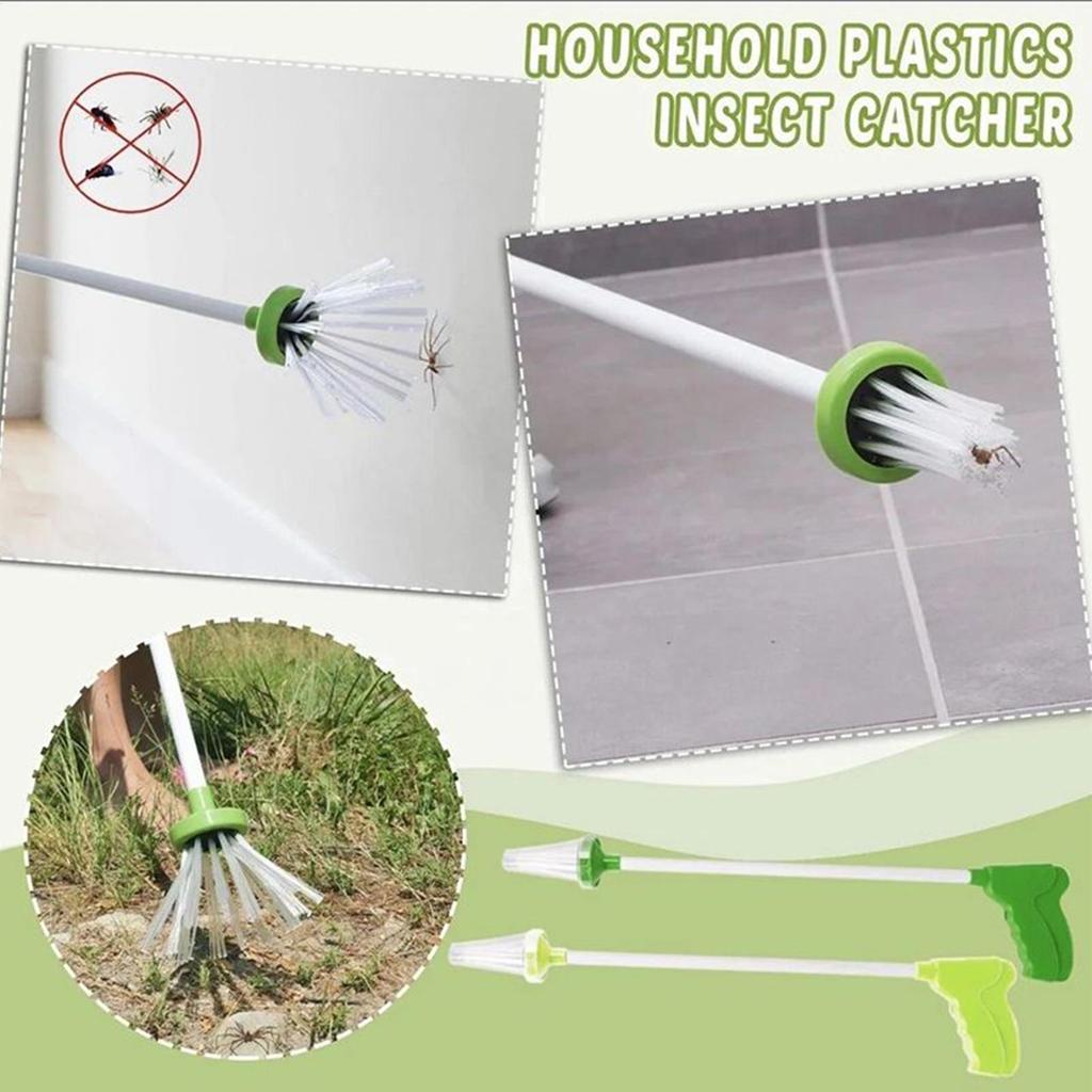 Long Handle Spider Catcher Handheld Humane Small Animals Quick Capture Tool for Balcony Yard Porch Patio Garden Outdoor