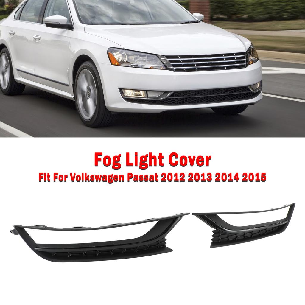 2PCS Front Honeycomb Driving Fog Light Cover Fit VW Passat 2012-2015 Black