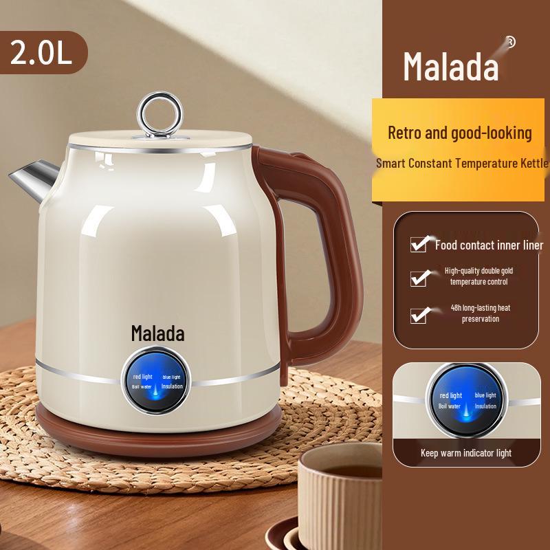 Wanlida 2L Smart Stainless Steel Anti-Scald Electric Kettle with Heat Preservation