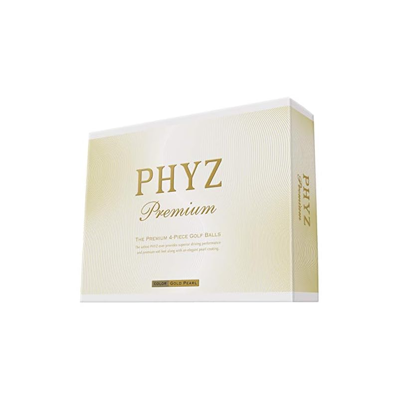 BRIDGESTONE PHYZ Premium Golf Balls, 1 dozen (12 balls), Gold Pearl PMGX