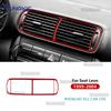 Real Soft Carbon Fiber Trim for Seat Leon MK1 1M 1999 2000 2001 2002 2003 2004 Center AC Air Vent Outlet Interior Accessories.
