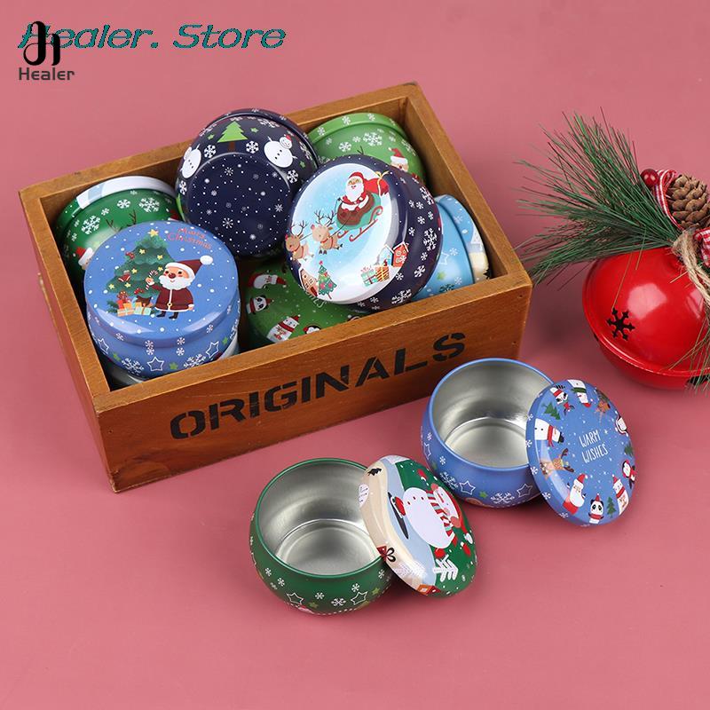 Christmas Candle Tin Jars DIY Candle Making kit Holder Storage case for Dry Storage Spices Camping  Party Favor Sweets Gifts