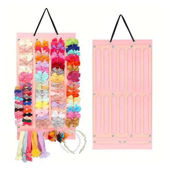 Hanging Hair Bow Holder Hair Bow Hair Clip Organizer Headband Hair Clip Storage Display Hair Accessories Organizer for Nursery Door Wall Closet