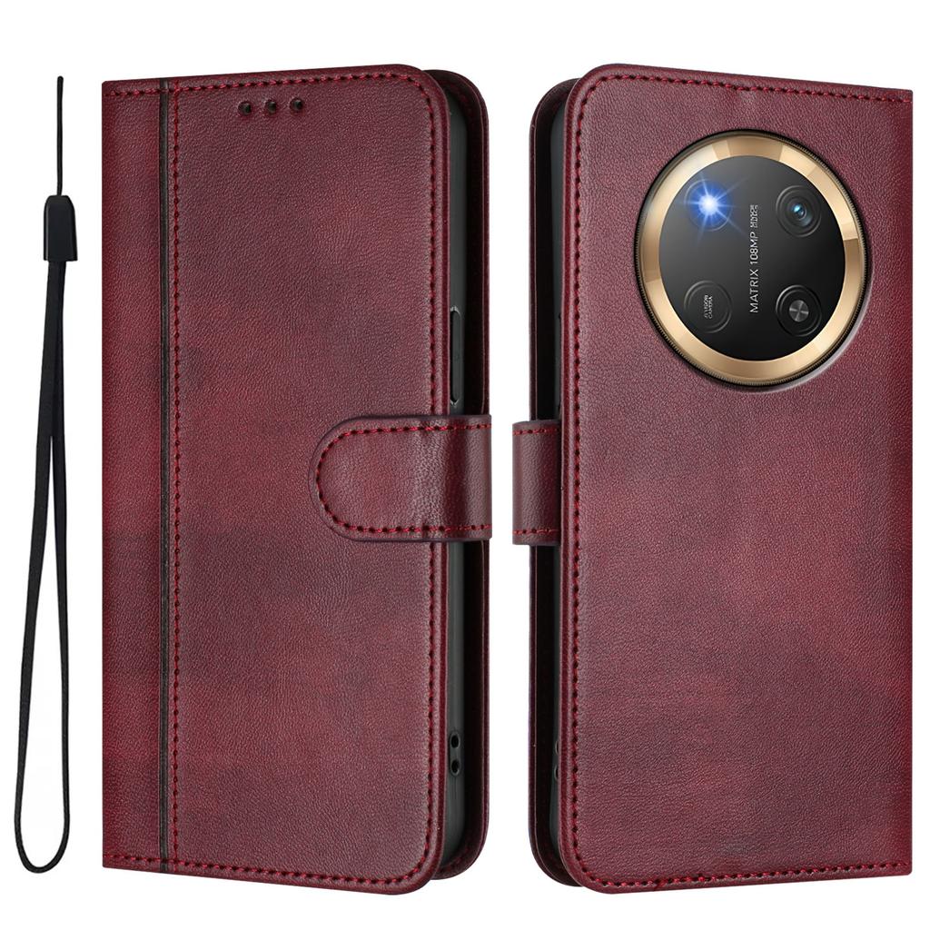 For Honor Magic7 Lite 5G/Honor X9c 5G Cases Wallet Stand Retro Texture Leather Phone Cover with Lanyard