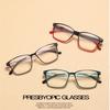 Colorful Plastic Anti Blue Light Hyperopia Reading Glasses Clear Square Frame Men Women Presbyopia Reading Eyeglasses Eyewear +1.0 +1.5 +2.0 +2.5 +3.0