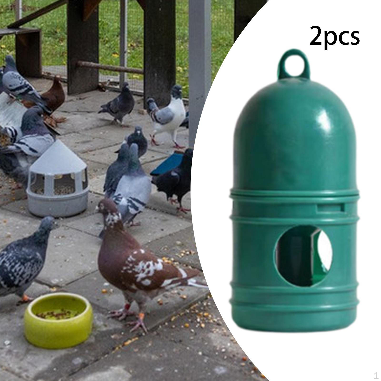 

Set of 2 Pigeon Water Dispenser for Birds, 1L Drinker with Handle Dove and Duck