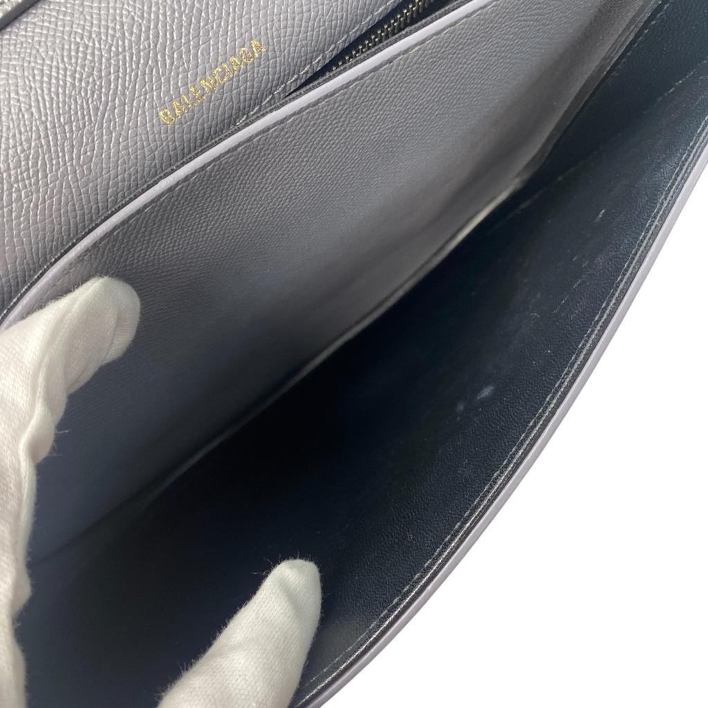 Used BALENCIAGAShoulder Bag Gray Leather Women