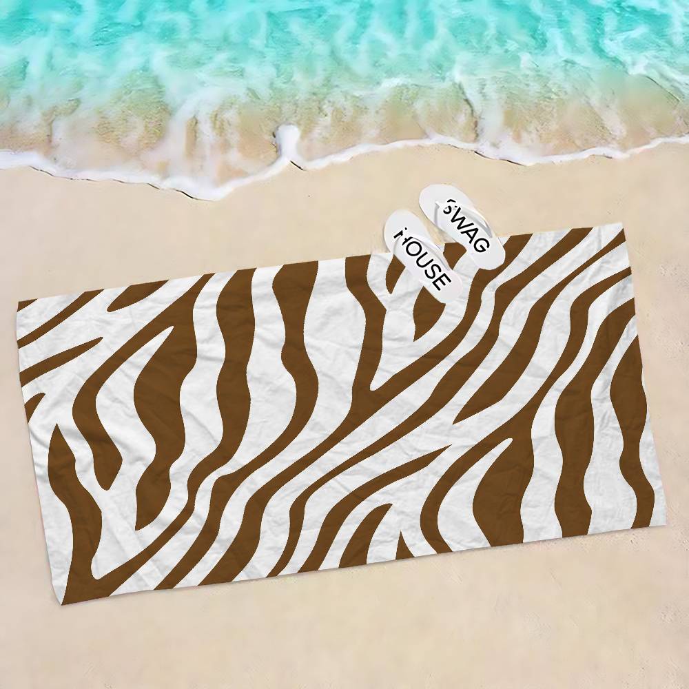 

Black White Color Print Zebra Beach Towel Colorful Bath Towels for Girl Microfiber Quick Dry Sand Beach Yoga Spa Gym Pool W40*H60(CM)