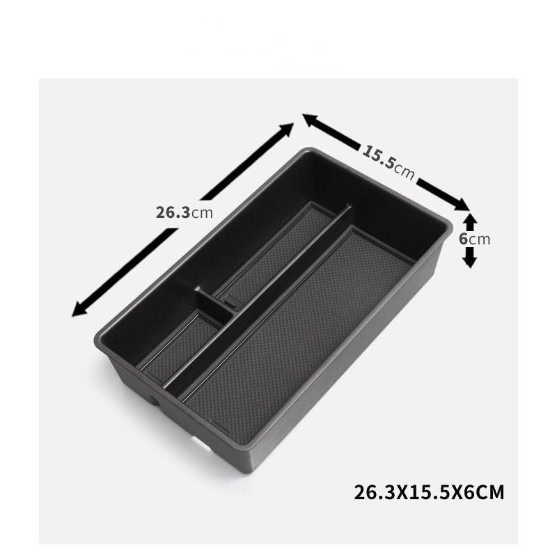 Dla Xpeng P7+ 2024 2025 Akcesoria Organizer na Konsolę Środkową Tacka ABS Czarny Schowek w Podłokietniku Dodatkowe Miejsce do Przechowywania Sortownik Pudełko do Uporządkowania