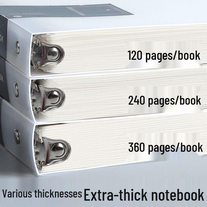 Extra dickes wasserdichtes Loseblatt-Notizbuch mit strapazierfähigem mattem Einband für Büro- und Studentennutzung