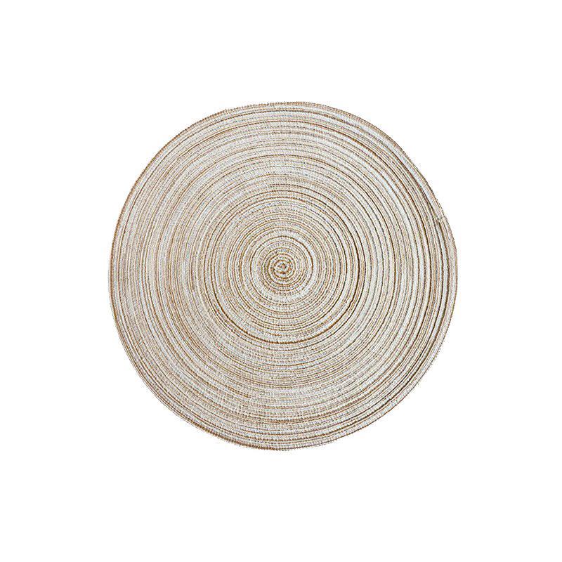 Round Woven Placemats Natural Woven Heat Resistant Non Slip Mats for Dining Table Kitchen Home Holiday Decor