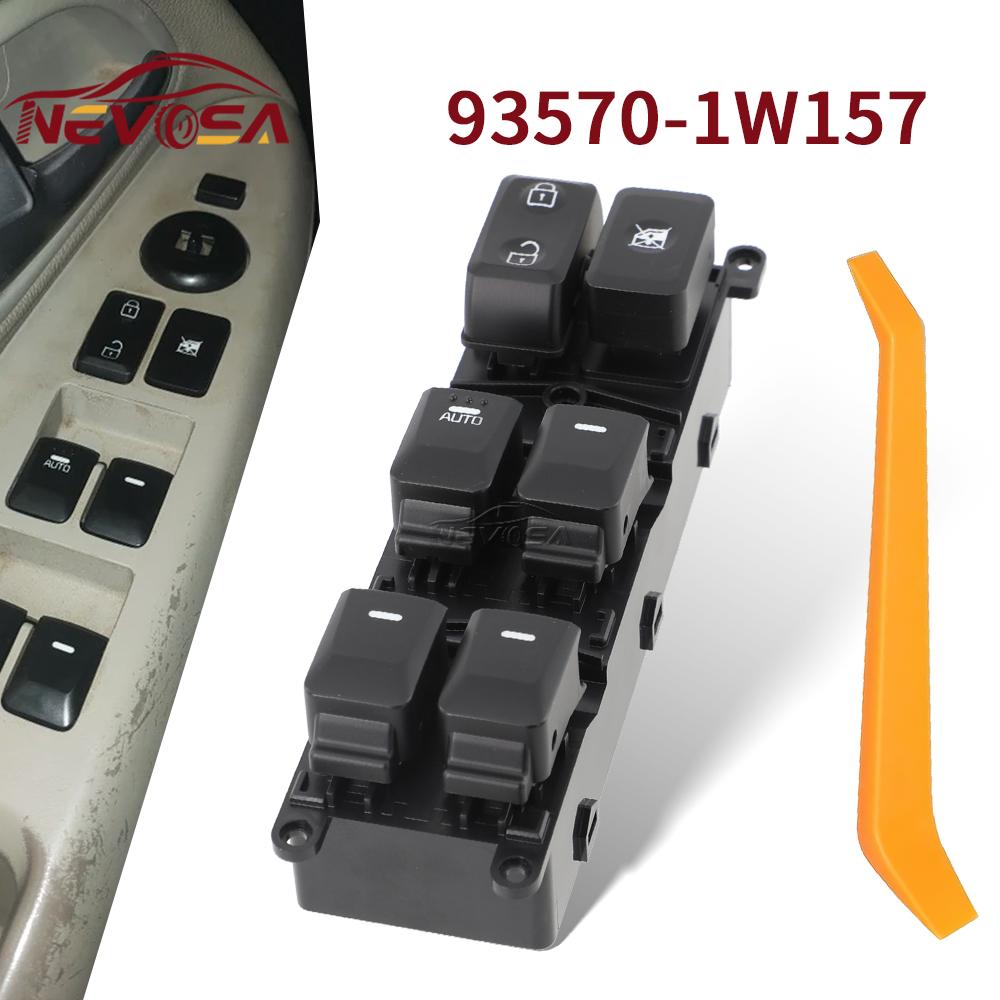 Auto For Kia Rio III MK3 UB 2015 2016 2017 Left Driver Side Master Power Window Control Switch Button 93570-1W157 93570-1W156 For 15-17 Rio Auto