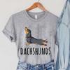 Stretching Dachshunds Women Short Sleeve Graphic Tshirt Summer Harajuku Hip Hop Dog Clothing Women Fashion Dachshunds TShirts